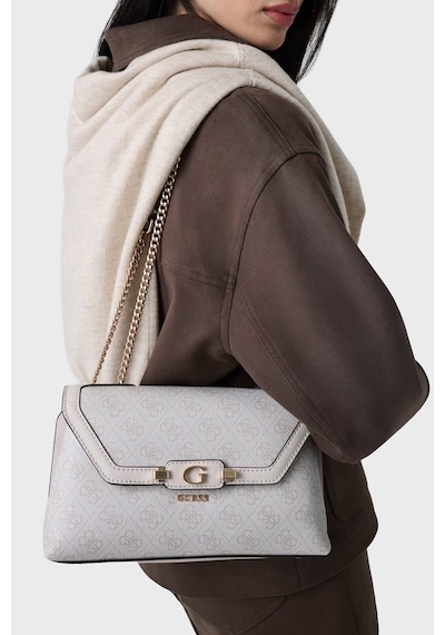 Guess Lindsey Logolu Zincir Askılı Çanta Hwsg9749210 Bayan Çanta Hwsg97 49210 Bnn Krem