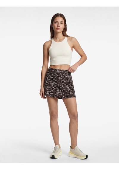 Koton Slim Fit Yüksek Bel Şort Etek Kahverengi Desenli 6sak40206nk Kahverengi