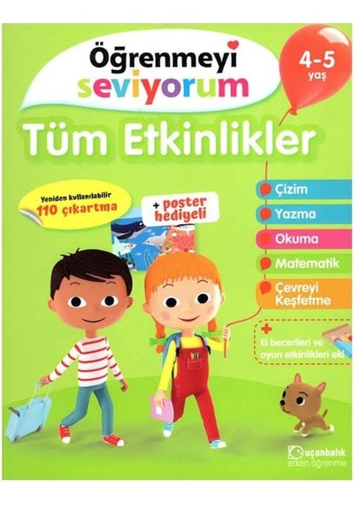 4-5 Yaş Öğrenmeyi Seviyorum Tüm Etkinlikler Uçanbalık Yayınları
