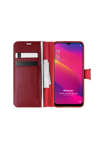 Oppo A9 2020 Kılıf Standlı Kapaklı Korumalı Kırmızı R55611:kırmızı