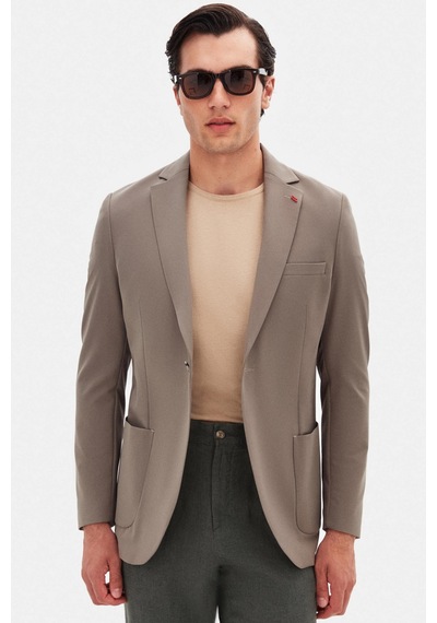 Twn Slim Fit Vizon Düz Kumaş Ceket 4ec04e301464m V01