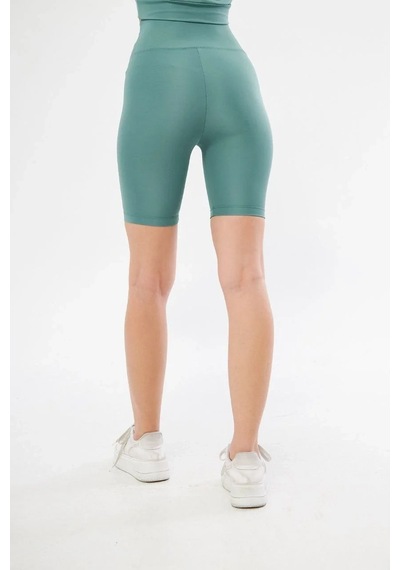 Mzpkartan Yüksek Bel Biker Sporcu Şort - Mint Yeşili Mint Yeşili