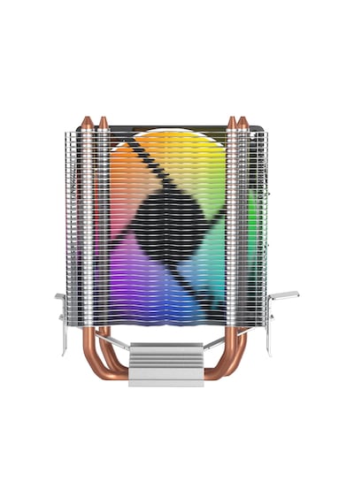 Snt Lc-200a-b Rgb 2 Bakır Borulu Siyah Kule Tipi Cpu Soğutucu - Yüksek Performans