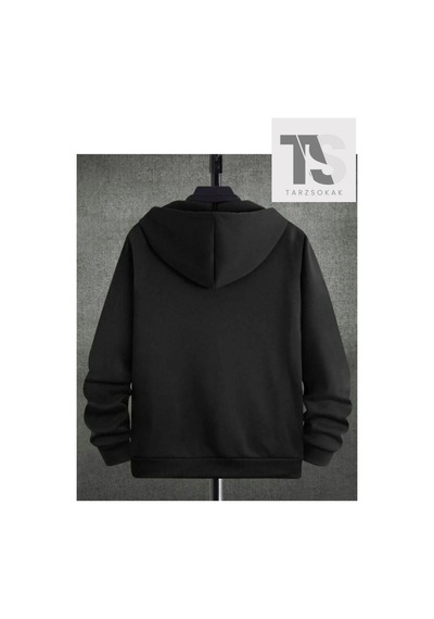 Tarzsokak Believe Yourself Sweatshirt Fermuarlı Hırka Siyah
