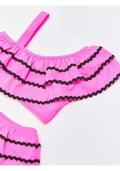 Deep Beach Sutaşı Detaylı Kız Çocuk Bikini Takım 001