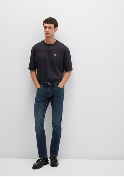 Jake Pro Koyu Puslu Comfort Jean Pantolon 0042289339 Mavi