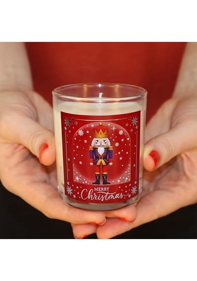 Candle Kurşun Asker Nutcracker Tasarımlı Mum, Kırmızı Renk Temalı, 135 G Doğal Bio Balmumu, 40 Saat Yanma Diğer