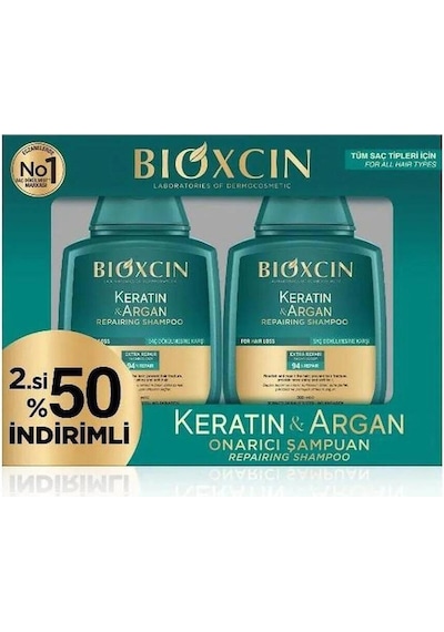 Keratin & Argan Onarıcı Şampuan 300 Ml 2.si %50