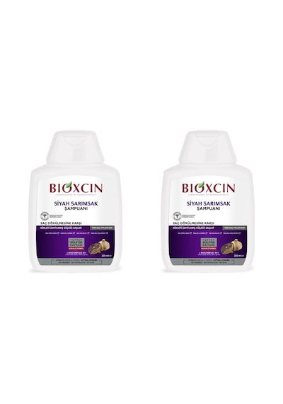 Bioxcin Saç Dökülmesi Karşıtı Siyah Sarımsak Şampuanı 2 x 300 ML
