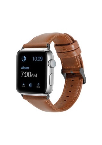 Apple Watch Uyumlu Ultra 49mm Kordon Luxury Leather Deri Strap Kayış - Kahverengi