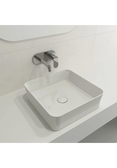 Bocchi Sottile Slim Line Çanak Lavabo 38 Cm Parlak Beyaz 1477-001-0125