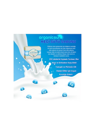 Organicsun Doğal Keçi Sütü Sabunu 2 x 140 G