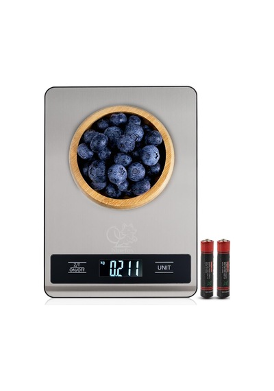 Dijital Mutfak Tartısı, 10kg/1g Hassasiyet, Paslanmaz Çelik, 6 Birim Dönüşümü G/kg/lb/oz/ml/milk Ml , 2 Aaa Pil Dahil Çok Renkli