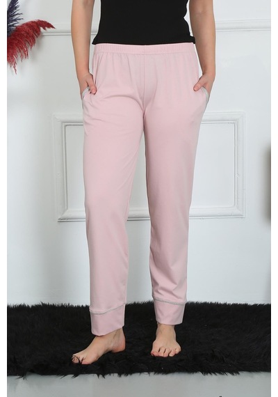 Akbeniz Kadın Pamuk Penye Cepli Tek Alt Pijama Pudra 27512-pudra Pudra