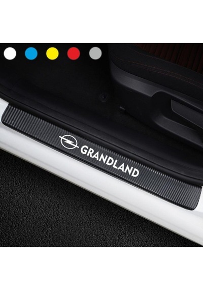 Opel Grandland İçin Uyumlu Aksesuar Oto Kapı Eşiği Sticker Karbon 4 Adet727
