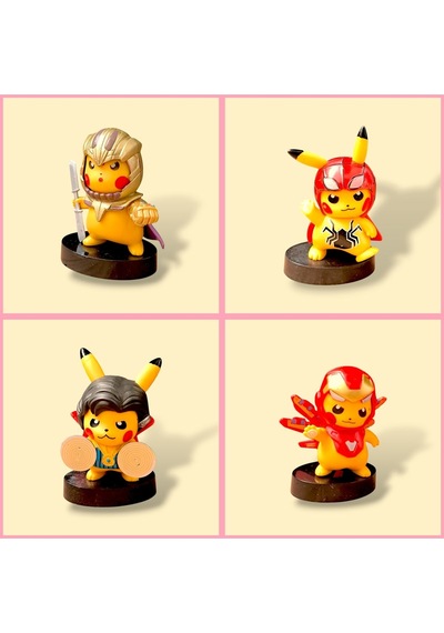 Pikachu Figür Süper Kahramanlar Serisi 1 Adet 10cm Pokemon Pikachu Figür Oyuncak