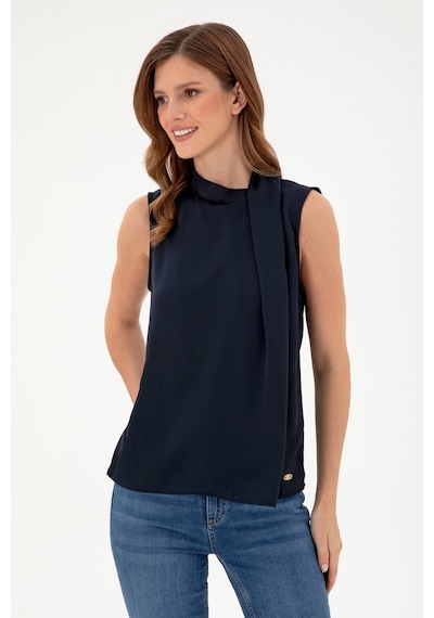 U.S. Polo Assn. Kadın Lacivert Kolsuz Bluz 50293821-VR033