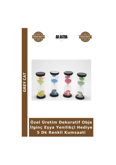 Özel Üretim Dekoratif Obje İlginç Eşya Yenilikçi Hediye 5 Dk Renkli Kumsaati