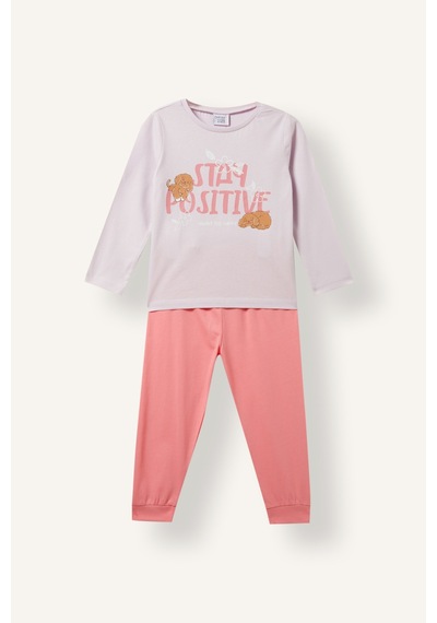 Defacto Baskılı Ve Desenli 4lü Pijama Takımı Kız Bebek I3235a526aupn425 Pembe-pn425