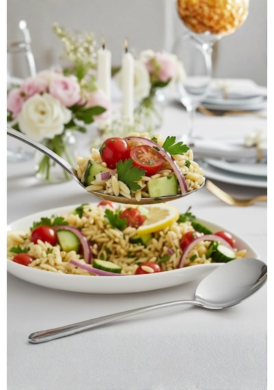 Lüx Paslanmaz Çelik Servis Kaşığı 21 Cm - Sunum Kaşığı - Salata Kaşığı