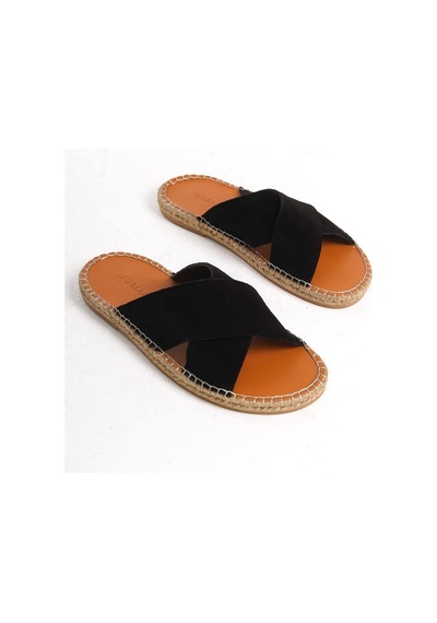 Mubiano Hakiki Deri Summer Erkek Süet Çapraz Bantlı Jüt Taban Siyah Espadril Terlik -mssr5959-s Siyah Mubiano Hakiki Deri Summer Erkek Süet Çapraz Bantlı Jüt Taban Siyah Espadril Terlik -mssr5959-s Siyah