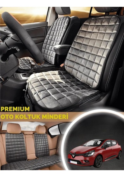 Renault Clio 4 Koltuk Minder Ortopedik Cepli Araç Ve Kılıf Seti Tam Uyumlu,antrasit Renk,konforlu Tasarım