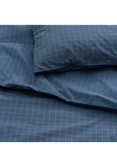 Ikea Doftakleja Çift Kişilik Nevresim Takımı 220 X 240 Cm Lacivert - Kahverengi