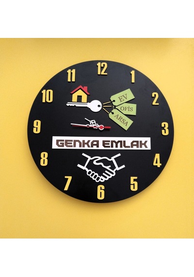 Emlek Firmaları İçin Modern Duvar Saati Şık Ve Kalite Bir Arada No:1077 Beyaz