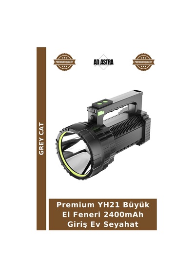 Premium Yh21 Büyük El Feneri 2400mah Giriş Ev Seyahat