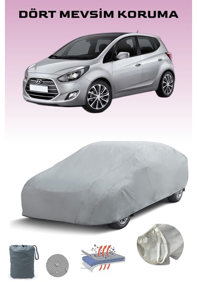 Hyundai İx20 Uyumlu Araba Brandası, Oto Branda, Araba Çadırı, Su-güneş Geçirmez Gri