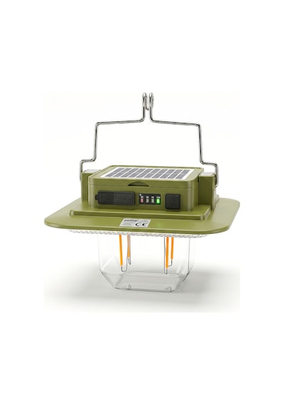 Panther Filament Led Solar Şarjlı Kamp Lambası 25w 2000 Lümen Dimmerli Powerbank Usb Type-c Pt-384 Yeşil