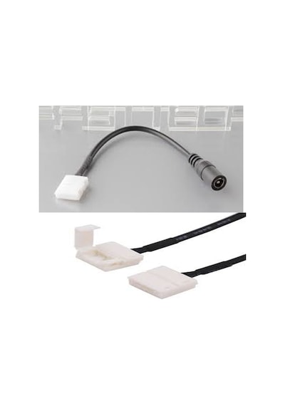 10 Adet Dc Soketli Şerit Led Aparatı 10mm 2 Pin Lehimsiz Ekleme