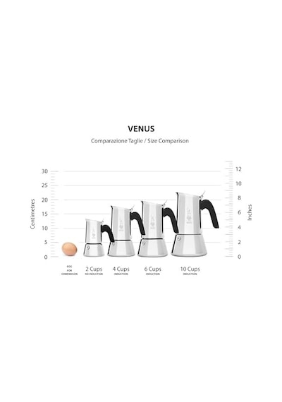 - Venus: 2 Cups Ocak Üstü Espresso Pişirici - 85ml - Kahverengi, Gümüş Renk - Paslanmaz Çelik Gövde - Patentli Güvenlik Valfi - Tüm Ocak Türleri İçin Uygundur İndüksiyon Hariç Aeropress