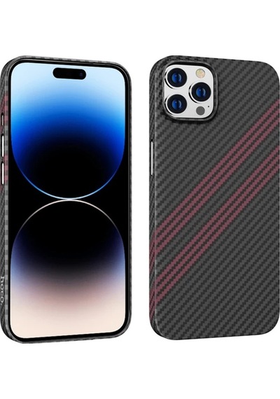 Hoco Apple iPhone Uyumlu iPhone 14 Pro 6.1 Kılıf Kevlar Texture Darbe Emici Telefon Kılıfı- 5775 Siyah