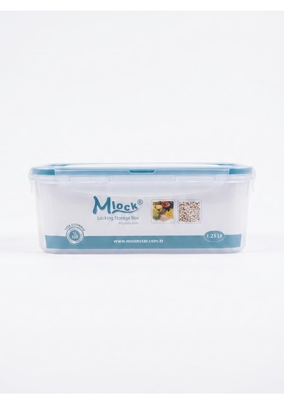 Moonstar Mlock Kilitli Saklama Kabı Sızdırmaz Kilitli Kapaklı Bakliyat Ve Kuru Gıda Erzak Kabı, Mat Şeffaf Plastik Düzenleyici Kutusu Bpa İçermez 1250ml