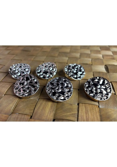 Gold Düğme 48 Boy 30,5mm Gümüş - 5 Adet