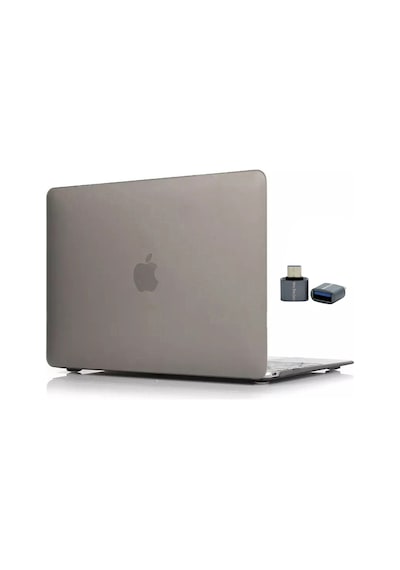 Macbook Air M1 Kılıf 13 İnç Mat Buzlu Flu Touchıdli M1 Air A2337 A2179 A1932 İle Uyumlu Gri