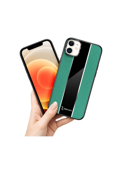 Apple İphone 12 Uyumlu Kılıf Premium Deri Kılıf Yeşil