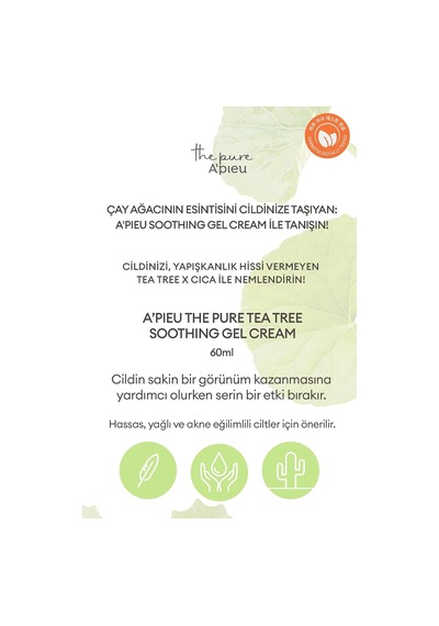Yağlanma Ve Akneye Eğilimli Ciltler İçin Jel Krem The Pure Tea Tree Soothing Gel Cream