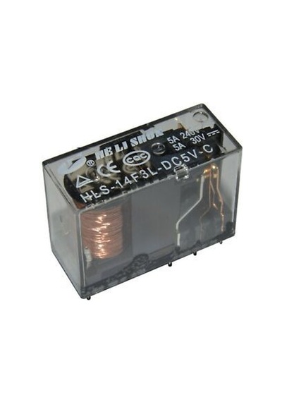 5V 5A Çift Kontak Röle - HLS-14F3L-DC5V-C