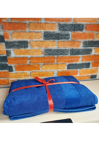 Özdilek Svv Border Kalın ve Süper Emici Yeni Seri Banyo Havlusu 76x147 - Persian Blue Saks Mavisi