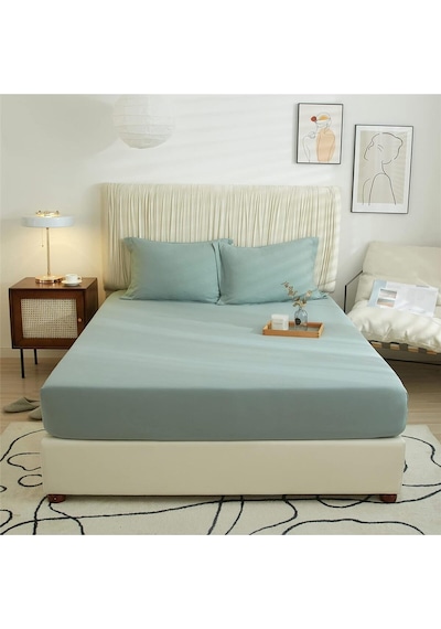Lionas Lastiksiz Çift Kişilik Çarşaf Takımı 220x240 Çarşaf + 2 Yastık Kılıfı Adaçayı
