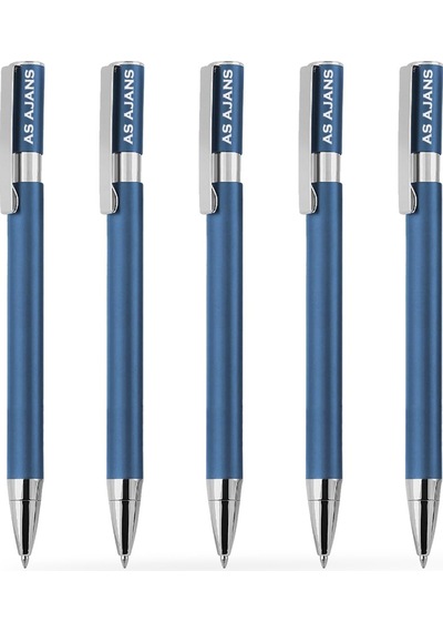 Kişiye Özel Lacivert Metal Tükenmez Kalem 100 Adet Model 370