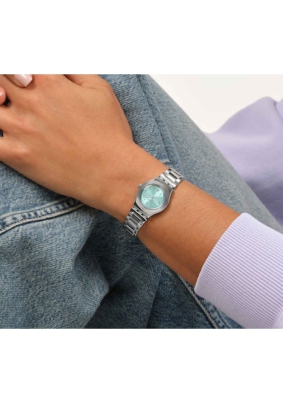 Yss353g Swatch Alla Menta Bayan Kol Saati Metalik