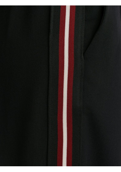 Dilvin 71584 Yanı Şeritli Dökümlü Pantolon Siyah