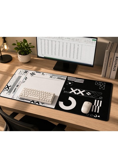 Lexroo Xxl Oyuncu Mouse Pad 90x40 Cm 3mm Dikişli Kaymaz Taban Büyük Gaming Desk Mat Grıd Collection Standart