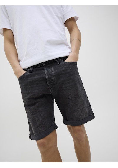 Jack & Jones Jack Jones Erkek Likralı Siyah Kot Şort 12269612 Siyah
