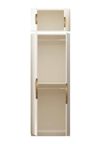 Gama 4 Kapaklı Askılı + Ek Modüllü Tasarım Kulplu 253 Cm Gardırop Elbise Dolabı Beyaz