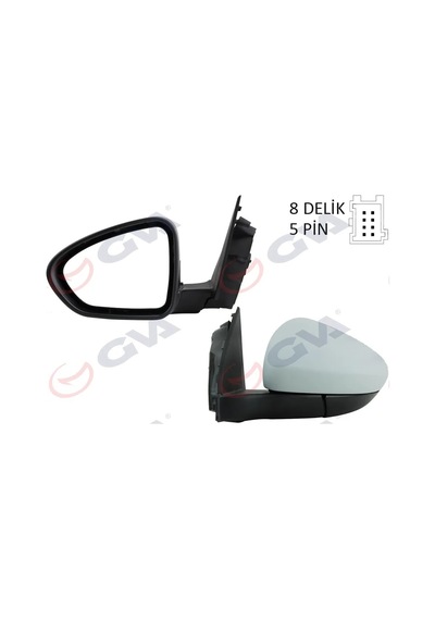 Gva Dış Dikiz Aynası Sol Egea 15 Elektrikli+ısıtmalı+astarlı+konveks 5 Fiş Vm-6157ehpl