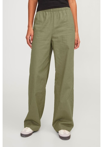 Jack & Jones Jjxx Jxpoppy Lınen Hw Pant Pnt Yeşil Kadın Pantolon 000000000101961817 Yeşil